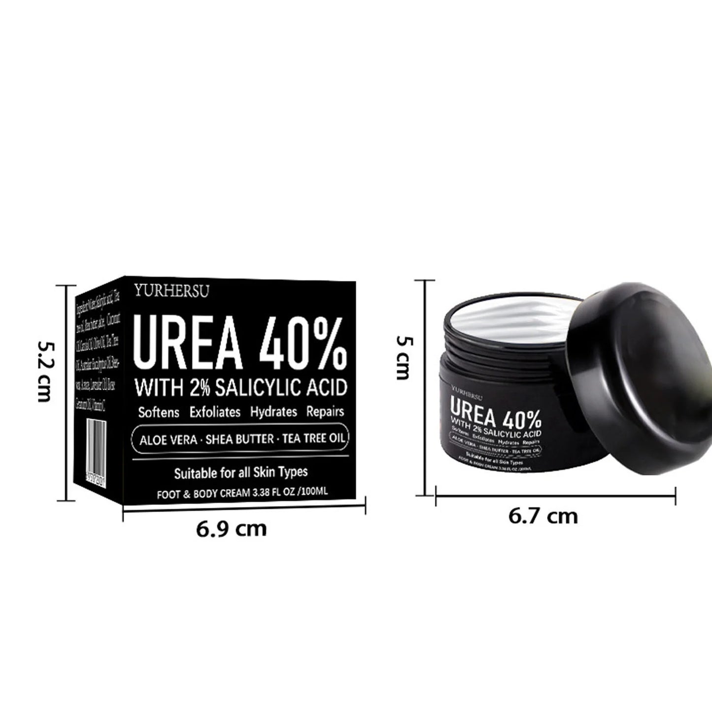 Urea Foot Cream,Urea Cream for Feet,Urea Foot Cream 40 Percent Foot Cream for Cracked Heels and Dry Skin, Deep Moisturising, Callus Remover 100G