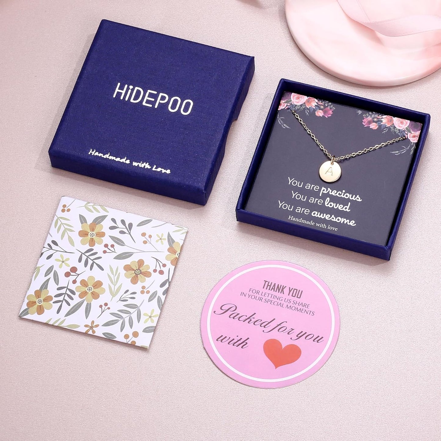 Mothers Day Gifts for Daughter - Disc Initial Necklace Gifts for Girls, 14K Gold Filled/Rose Gold/S925 Sterling Silver Disc Initial Necklaces Tiny Initial Necklace Jewelry for Girls Women