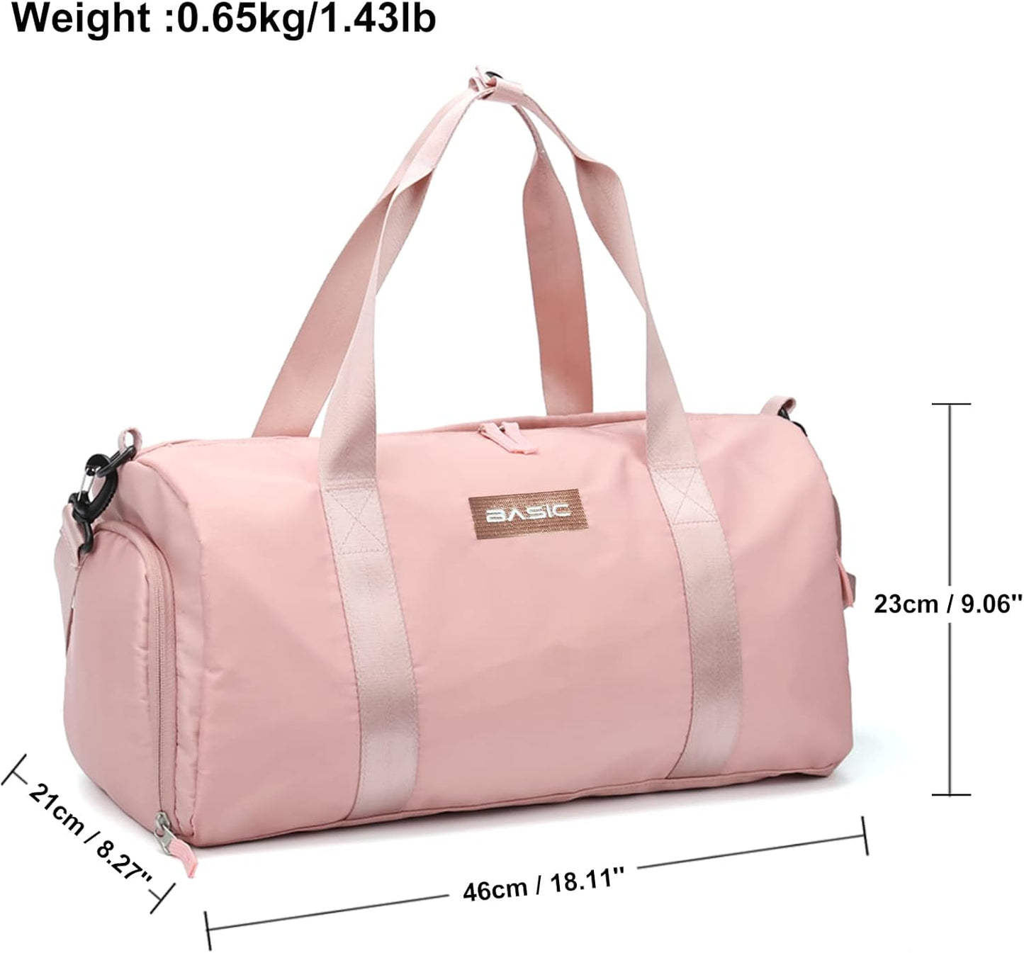 Gym Bag for Women, Workout Duffel Bag, Sports Gym Bags with Wet Pocket and Shoe Compartment