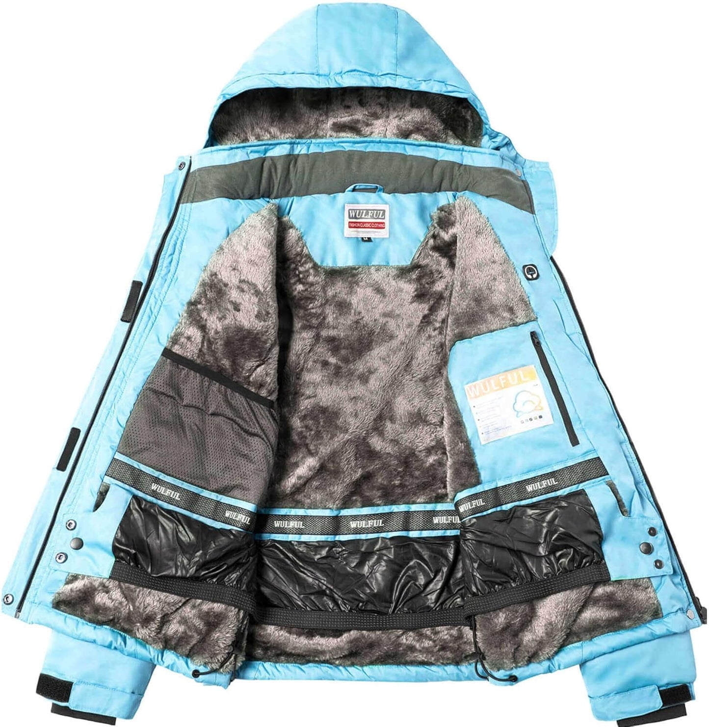 Women’S Waterproof Snow Ski Jacket Mountain Windproof Winter Coat with Detachable Hood