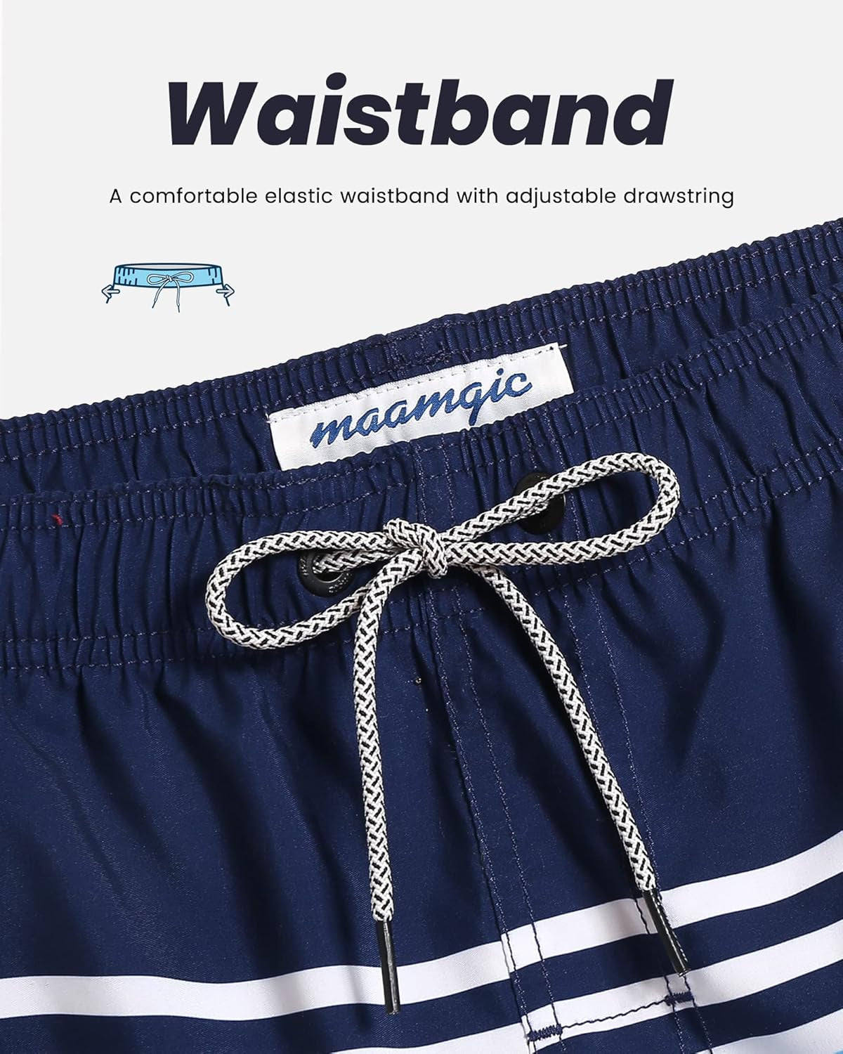 Mens Swim Trunks Quick Dry Swim Shorts with Mesh Lining Funny Swimwear Bathing Suits 7Inch