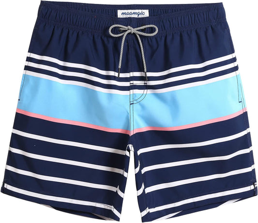 Mens Swim Trunks Quick Dry Swim Shorts with Mesh Lining Funny Swimwear Bathing Suits 7Inch