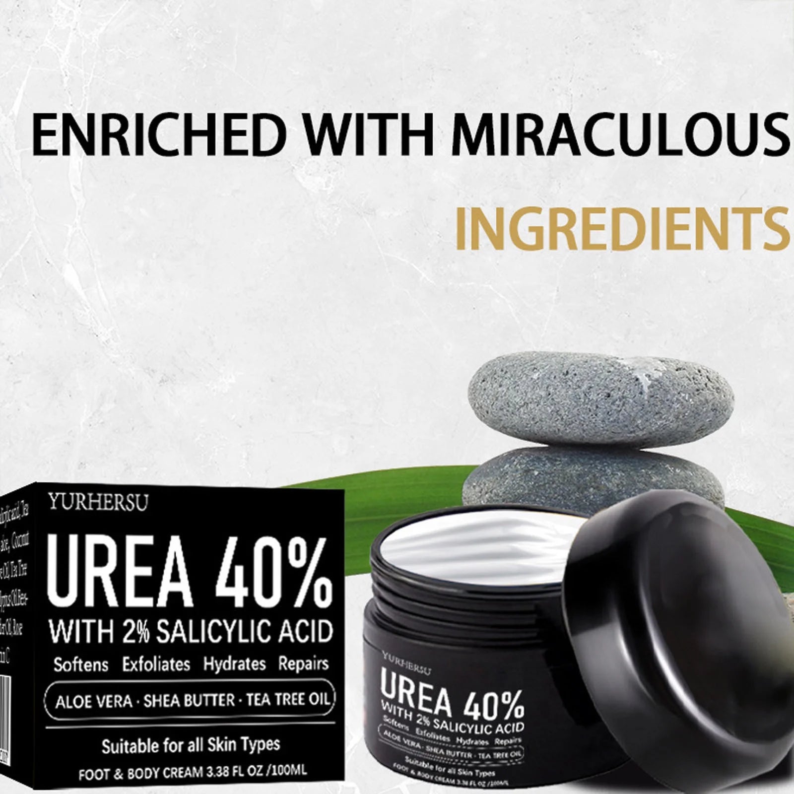 Urea Foot Cream,Urea Cream for Feet,Urea Foot Cream 40 Percent Foot Cream for Cracked Heels and Dry Skin, Deep Moisturising, Callus Remover 100G